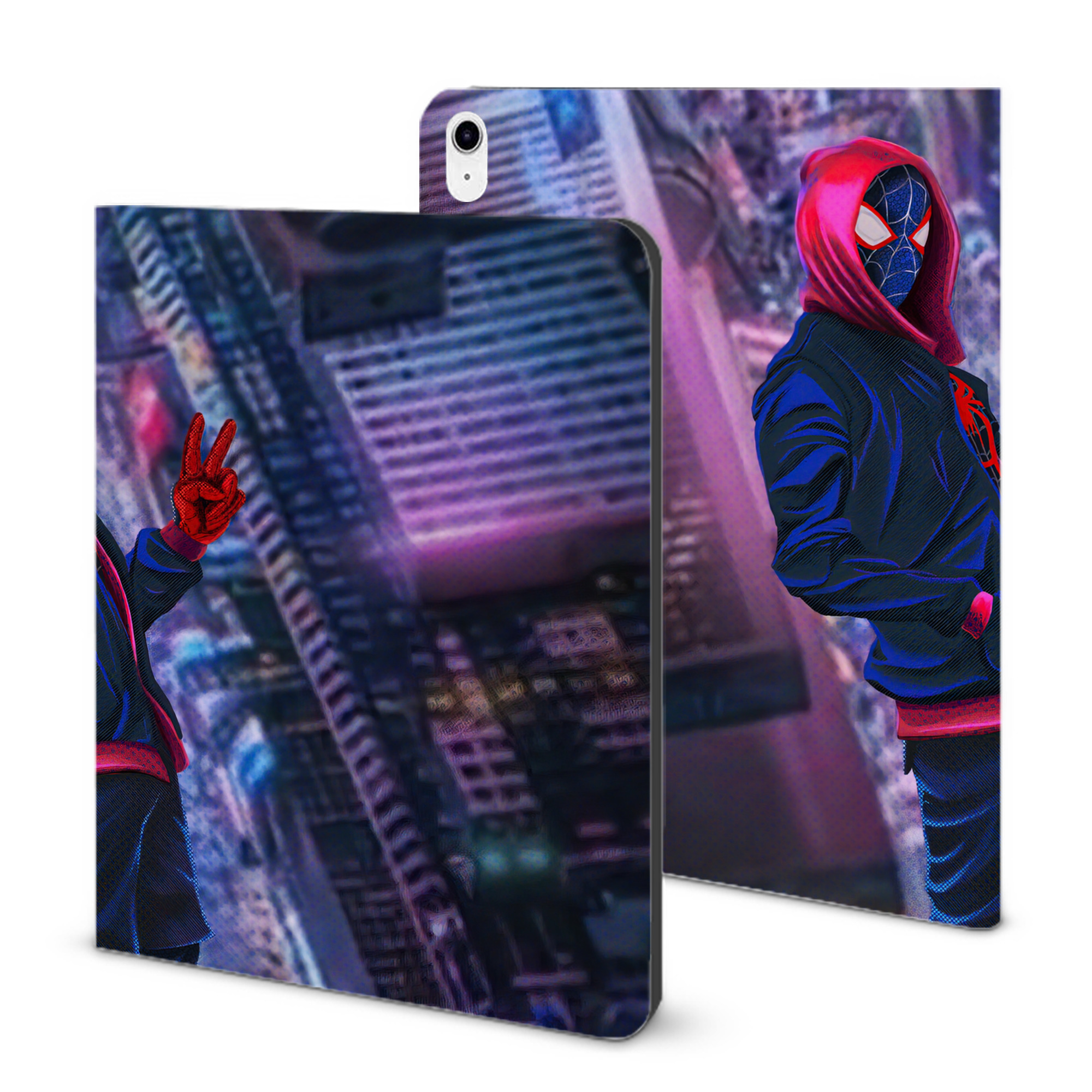 （画像用） Spider Man スパイダーマン IPad ケース ブック型 PUレザー TPU 耐衝撃 軽量 薄型 ペン収納なし 全面保護 IPad 各モデル対応